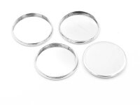 Fassungen aus Messing in platinfarben für 20 mm...