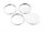 Fassungen aus Messing in platinfarben für 20 mm Cabochons 4 Stück