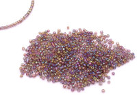 Rocailles Perlen in lila im Holographic Design 2 mm 10...