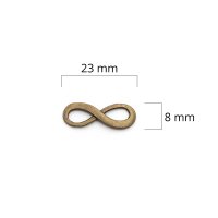 Verbinder als Infinity in antik Bronzefarben, 24mm, 6...
