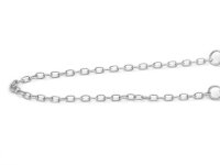 Retro Gliederkette mit Perlenelementen in olivegrün