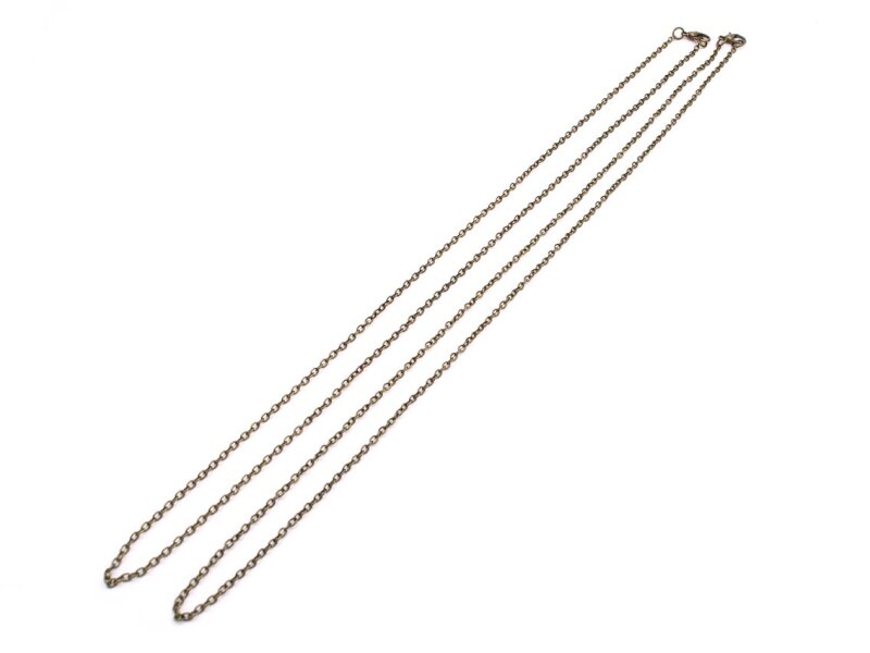 Kette in antik bronzefarben 60cm 2er Set