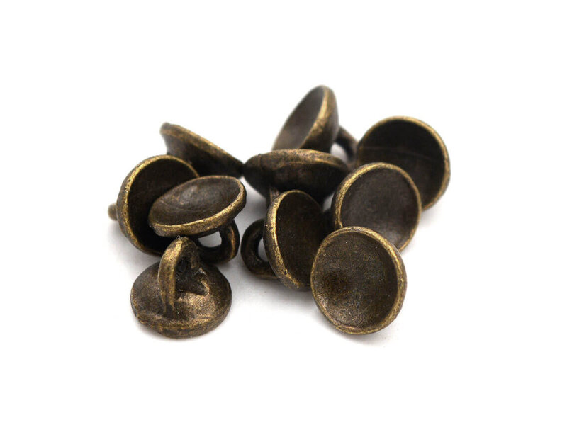 Aufhängungen für Hohlperlen in antik bronze 10 Stück