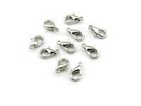10 Karabinerverschlüsse silberfarben platiniert, 10 mm