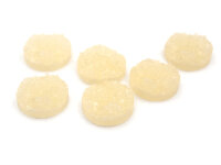 Cabochon Eiskristall in creme 14 mm im 6er Set