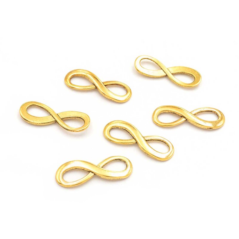 Verbinder als Infinity in antik Goldfarben, 24mm, 6 Stück