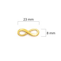 Verbinder als Infinity in antik Goldfarben, 24mm, 6...