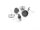 Ohrstecker aus Edelstahl in platinfarben 10 mm Cabochons 6 Stück