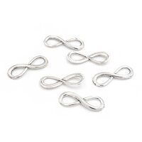 Verbinder als Infinity in antik Silberfarben, 24mm, 6...