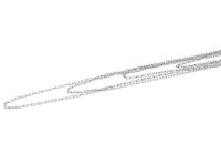 fünfreihige Layerkette in platinfarben 100cm