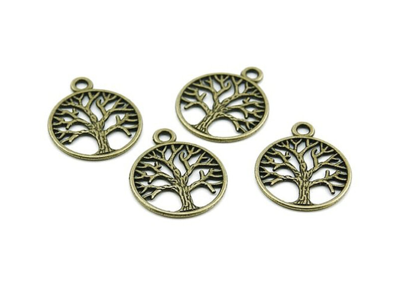 6 gerahmte Bäume in vintage Bronze
