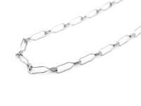 grobe Gliederkette in platinfarben 92cm