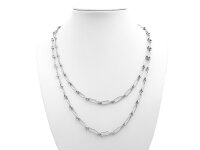 grobe Gliederkette in platinfarben 92cm