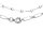 grobe Gliederkette in platinfarben 92cm