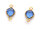 6 Verbinder in blau aus Messing