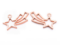 Anhänger als Sternschnuppe in roségoldfarben...