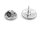 Pin Fassung silberfarben platiniert 12 mm 4 Stück