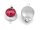 Steckverschlüsse in platinfarben mit Cabochon in pink 4 Stück