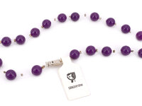 Kette mit Perlen in violett 100cm 1 Stück