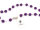 Kette mit Perlen in violett 100cm 1 Stück