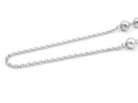 Gliederkette mit kleinen Kugeln in platinfarben