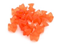 gefrostete Zick Zack Perlen in rotorange 10mm 20 Stück