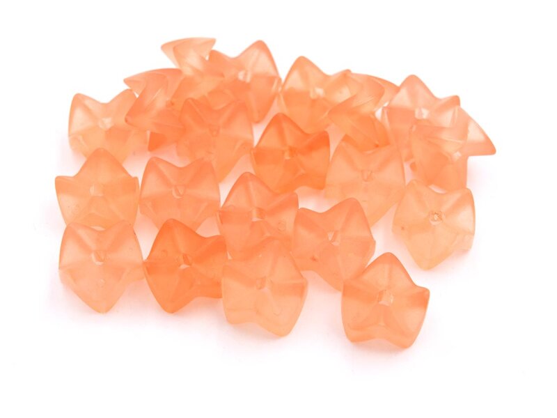 gefrostete Zick Zack Perlen in orange 10mm 20 Stück