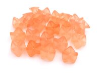 gefrostete Zick Zack Perlen in orange 10mm 20 Stück