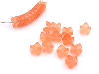 gefrostete Zick Zack Perlen in orange 10mm 20 Stück