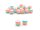 gestreifte Resinperlen rainbow 8 mm 20er Set