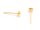 Ohrstecker aus Edelstahl, 24K Goldbeschichtung, 4 Stück