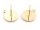 Ohrstecker mit Aufhängung für 8 mm Cabochons mit Echtgold beschichtet 2 Stück
