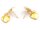 Ohrstecker mit Aufhängung für 8 mm Cabochons mit Echtgold beschichtet 2 Stück