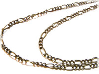 2 m feine Figarokette in antik bronze