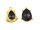 Cabochons aus Acryl als Tropfen 18x13mm in schwarz 20er Set