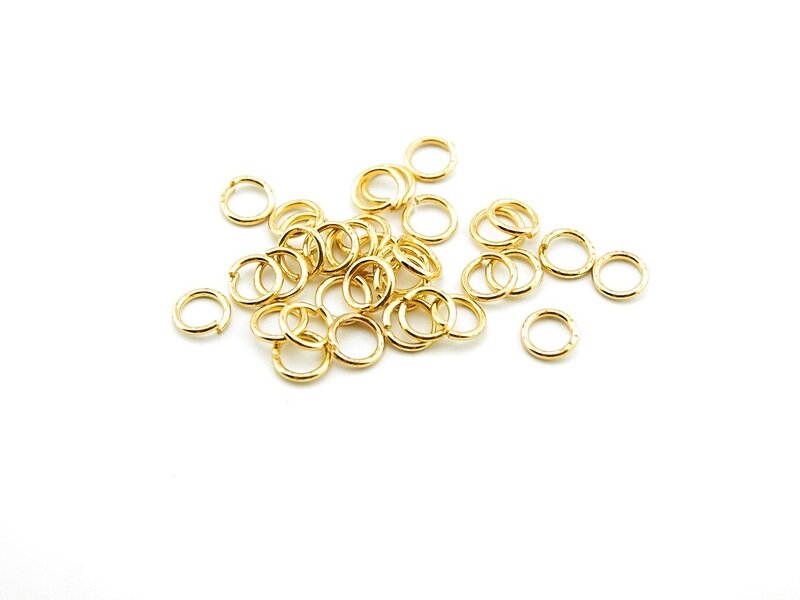 Biegeringe in goldfarben 8 mm 50 Stück