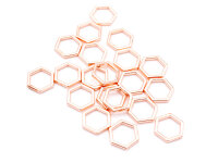 Verbinder als kleine Honigwabe in roségold 20...