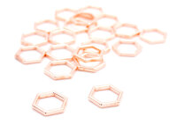 Verbinder als kleine Honigwabe in roségold 20...