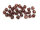 40 Glasschliffperlen als Biconen in pflaume, 6 mm