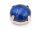gewölbte Glascabochons in dunkelblau und antik goldfarben 14mm 6 Stück