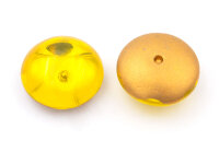 gewölbte Glascabochons in gelb und antik goldfarben...