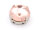 gewölbte Glascabochons in rosa und antik goldfarben 14mm 6 Stück