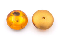 gewölbte Glascabochons in orange und antik...