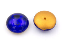 gewölbte Glascabochons in royalblau und antik...