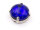 gewölbte Glascabochons in royalblau und antik goldfarben 14mm 6 Stück