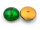 gewölbte Glascabochons in grün und antik goldfarben 14 mm 6 Stück