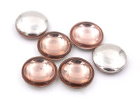 doppelseitige Glascabochons in rosa und antik...