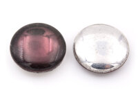 doppelseitige Glascabochons in lila und antik...