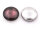 doppelseitige Glascabochons in lila und antik silberfarben 14mm 6 Stück