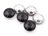 gewölbte Glascabochons in schwarz und antik...